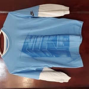 Nike long sleeved tee blue and white